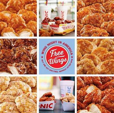 Buy 1 Get 1 FREE Sonic Boneless Wings
