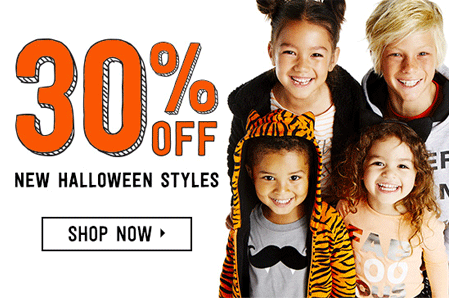 30% Off Halloween Styles at Crazy 8