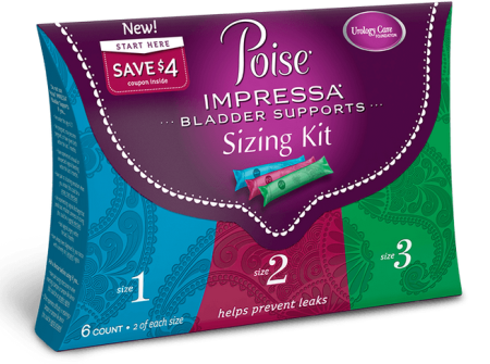 $2.99 (Reg $7.99) Poise Impressa Bladder Support Sizing Kit at CVS