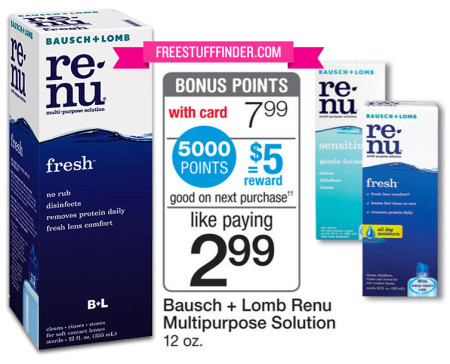 *HOT* $0.99 (Reg $10) Re-Nu Contact Solution at Walgreens