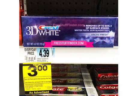 Free Crest 3D White Toothpaste at Rite Aid + $0.25 Moneymaker