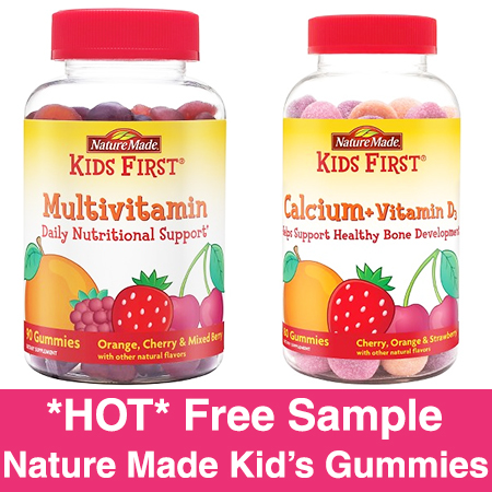 Free Sample Nature Made Kid's Gummies