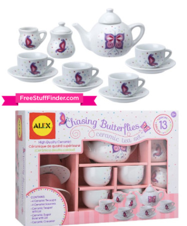 $14.56 (Reg $25) Chasing Butterflies Ceramic Tea Set