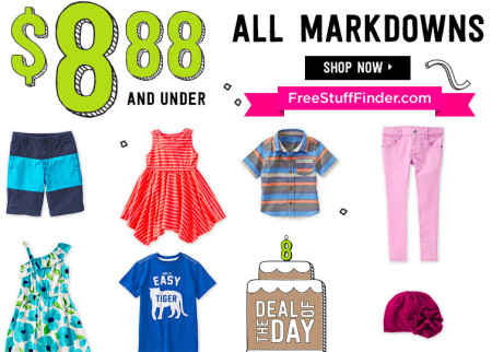 $8.88 & Under All Markdowns at Crazy8 (10/7 Only)