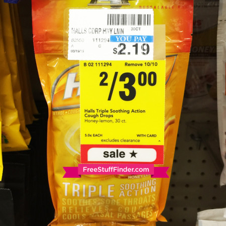 $0.50 (Reg $2.19) Halls Cough Drops at CVS