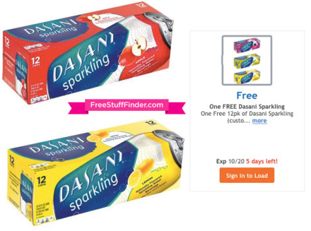 Free 12-Pack Dasani Sparkling Water at Ralphs (Load Coupon)