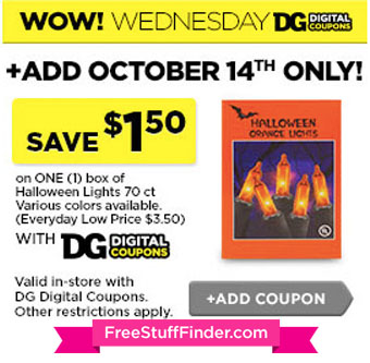 *New* $1.50 Off Halloween Lights Digital Coupon at Dollar General (Load 10/14 Only)