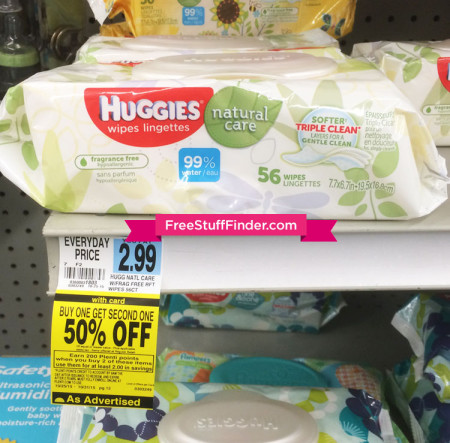 $0.74 (Reg $3) Huggies Natural Care Wipes at Rite Aid