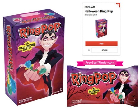 *New* 30% Off Halloween Ring Pop Cartwheel Offer