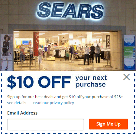 *HOT* $10 Off $25 Sears & Kmart Purchase Coupon