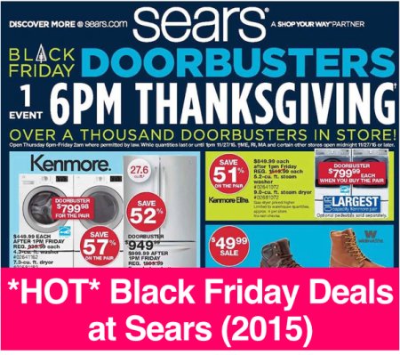 *HOT* Sears Black Friday Ad Preview (Starts 11/26 at 6PM)