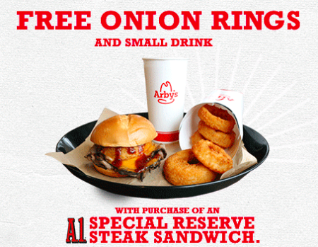 Free Onion Rings & Small Drink w/ A1 Special Reserve Steak Sauce at Arby's (Ends 11/10)