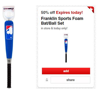 *HOT* 50% Off Sports Bat & Ball Set Cartwheel (Today Only)