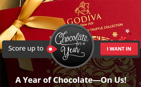 Win Godiva Chocolate for a Year + Other Great Prizes