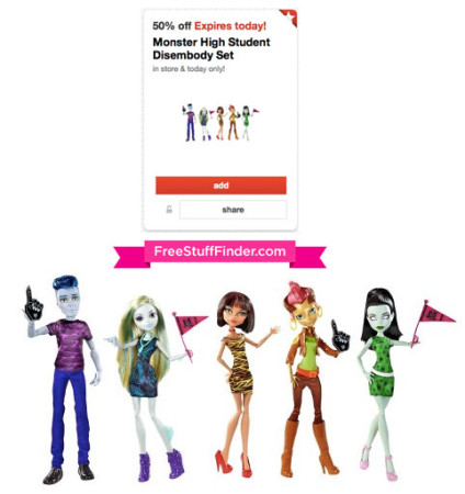 *HOT* 50% Off Monster High Student Disembody Set Cartwheel Offer (11/3 Only)