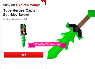 *HOT* 50% Off Tube Heroes Captain Sparklez Sword Cartwheel (12/7 Only!)