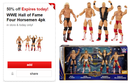 *NEW* 50% Off WWE Hall of Fame 4-Pack Cartwheel