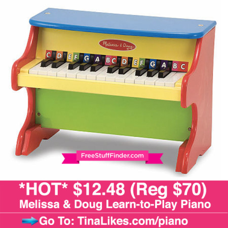 *HOT* $12.48 (Reg $70) Melissa & Doug Learn-to-Play Piano + Free Store Pickup (12/8 Only)