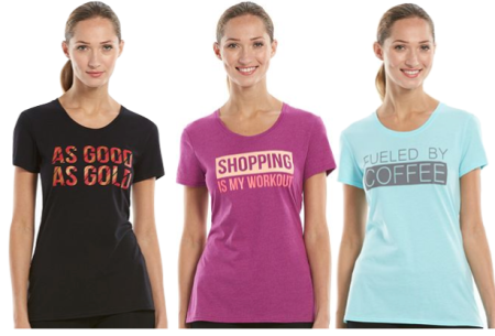 *HOT* $2.79 (Reg $14) Women’s Yoga Tee + Free Shipping (Kohl's Cardholders)