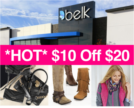 *HOT* $10 Off $20 Belk Order + FREE Shipping (Ends 2PM ET)