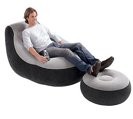 $14.99 (Reg $30) Inflatable Lounge Chair with Ottoman