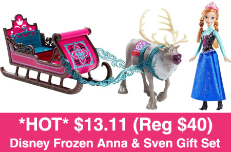 $13.11 (Reg $40) Disney Frozen Anna Doll with Sleigh & Sven Gift Set