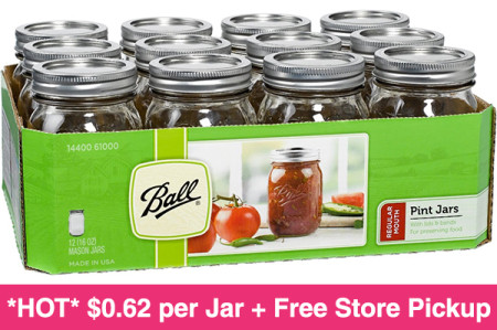 *HOT* $0.62 per Ball Pint Mason Jar + Free Store Pickup