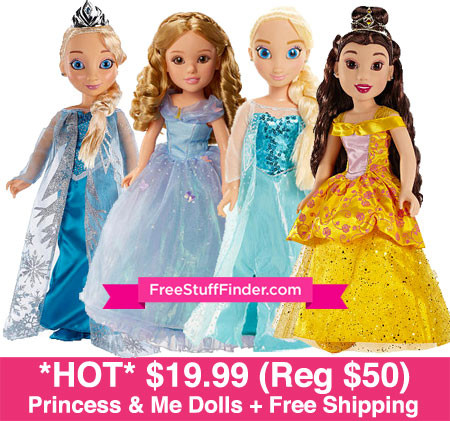 $19.99 (Reg $50) Disney Princess & Me Dolls + Free Shipping (12/17 Only)