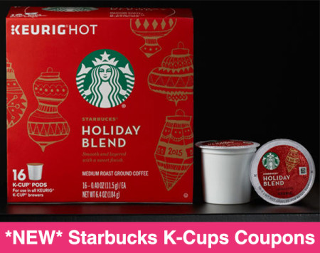 *NEW* Starbucks K-Cups Coupons ($5.50 in Savings)