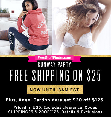 Free Shipping with $25 Purchase at Victoria's Secret (Ends 3am EST)