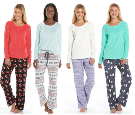*HOT* $11.99 (Reg $40) Women's Microfleece 2-Piece Pajama Set