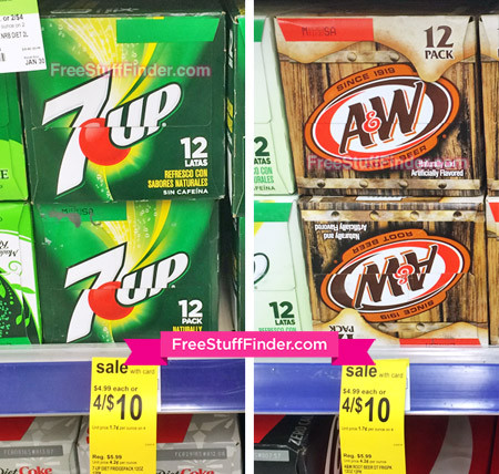 $2.50 for 12-Pack 7Up, Canada Dry, A&W, Sunkist at Walgreens