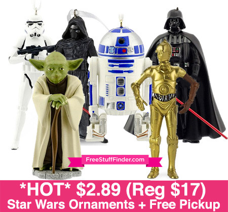 *HOT* $2.38 (Reg $17) Star Wars Ornaments + Free Shipping