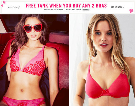 *HOT* FREE Victoria's Secret Tank with Bra Purchase (Today Only)