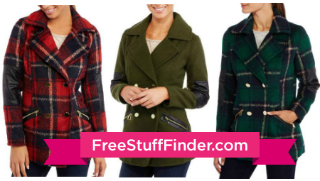 *HOT* $10 (Reg $40) Women's Faux Wool Peacoat + Free Shipping