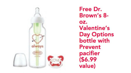 FREE Dr. Brown's Valentine's Bottle & Pacifier w/Purchase ($6.99 Value, Today Only)