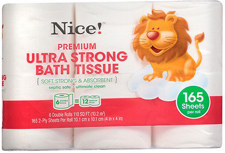 $0.25 per Roll Nice! Ultra Bath Tissue at Walgreens
