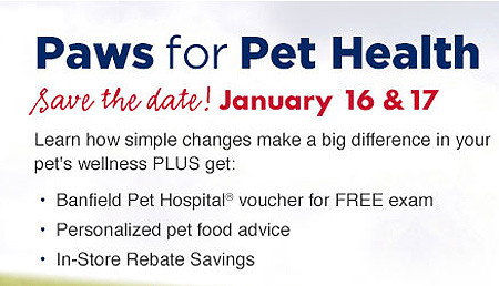 FREE Paws for Pet Health Event at Petsmart