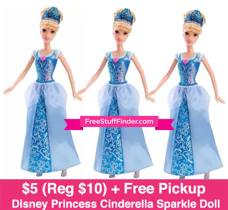 $5 (Reg $10) Cinderella Sparkle Doll + Free Store Pickup