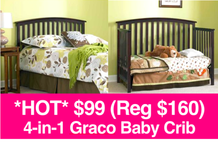 $98.68 (Reg $160) Graco 4-in-1 Convertible Crib + Free Shipping