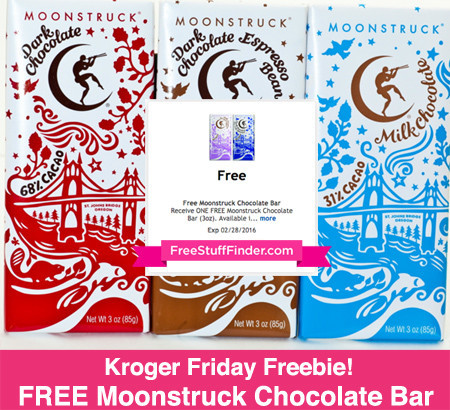 Kroger Friday Freebie: FREE Moonstruck Chocolate Bar (2/12)