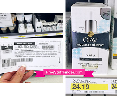 $5.09 (Reg $24.19) Olay Regenerist Luminous Oil at Target