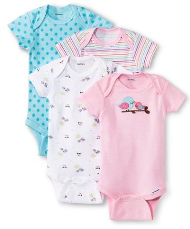 $4.98 (Reg $10) Gerber 4-Pack Onesies