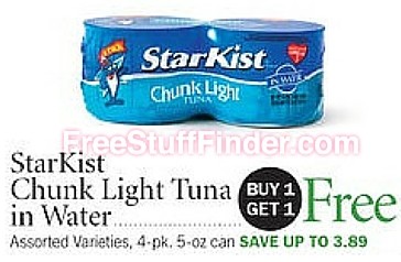 StarKist Chunk Light Tuna in Water bogo 3.89 edited