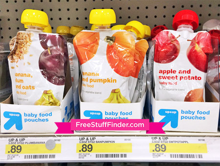 $0.49 (Reg $0.89) Up & Up Baby Food Pouch at Target