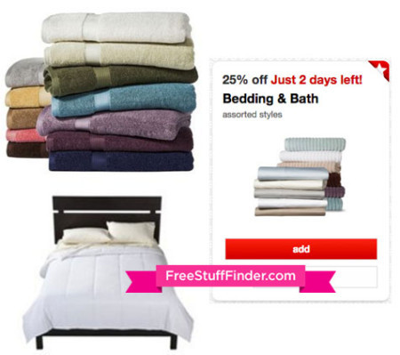 *NEW* 25% Off Bedding & Bath Cartwheel Offer (Load Now!)