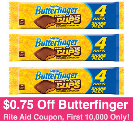 *NEW* $0.75 Off Butterfinger Share Packs Rite Aid Coupon (First 10,000 Only)