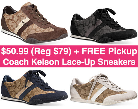 $50.99 (Reg $79) Coach Sneakers + FREE Store Pickup