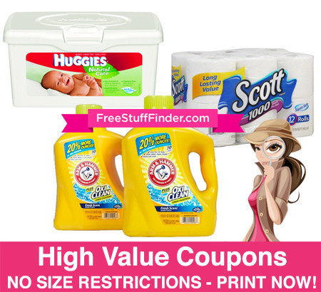 RUN! High Value Coupons: NO Size Restrictions! Print NOW!