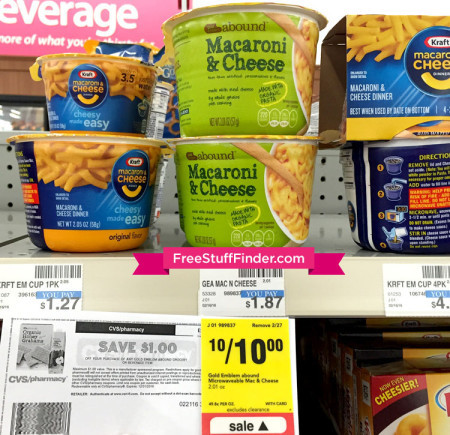 *HOT* FREE Gold Emblem Abound Mac & Cheese at CVS